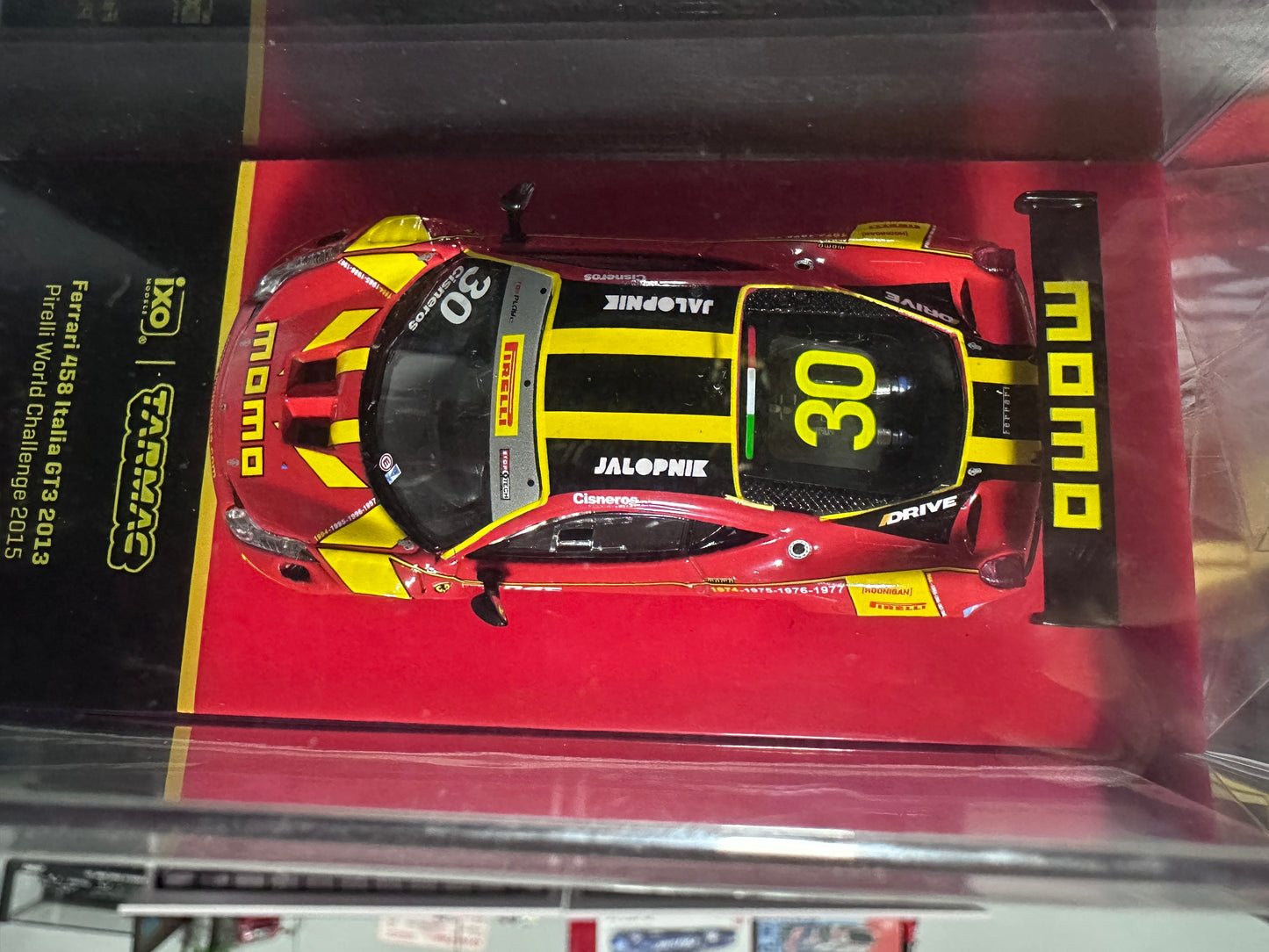 Tarmac Works Ferrari 458 Italia GT3 2013 Pirelli World Challenge 2015 H. Cisneros