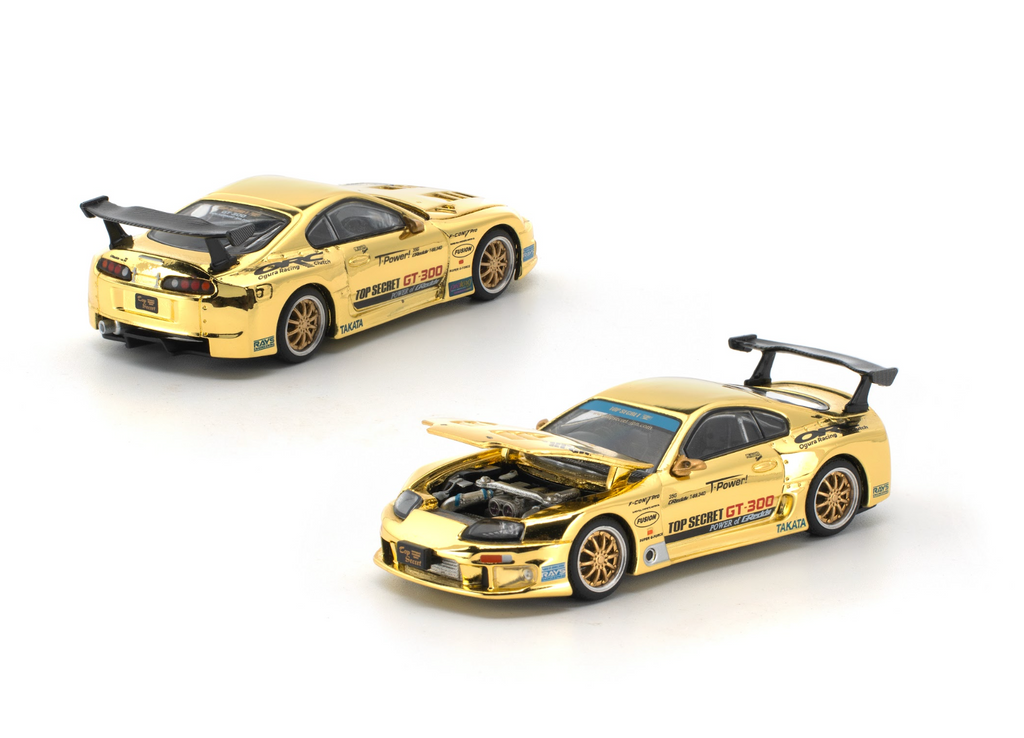Pop Race Top Secret Supra GT300 Gold Chrome PR640274