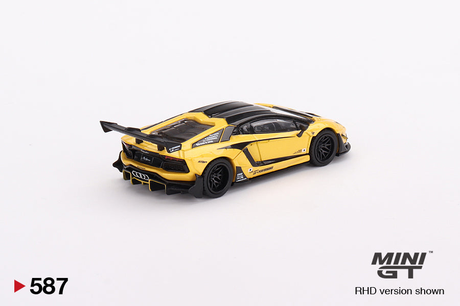 Mini GT LB★WORKS Lamborghini Aventador Limited Edition Yellow 2023 587 Hong Kong Toycar Salon Exclusive MGT00587 MiniGT