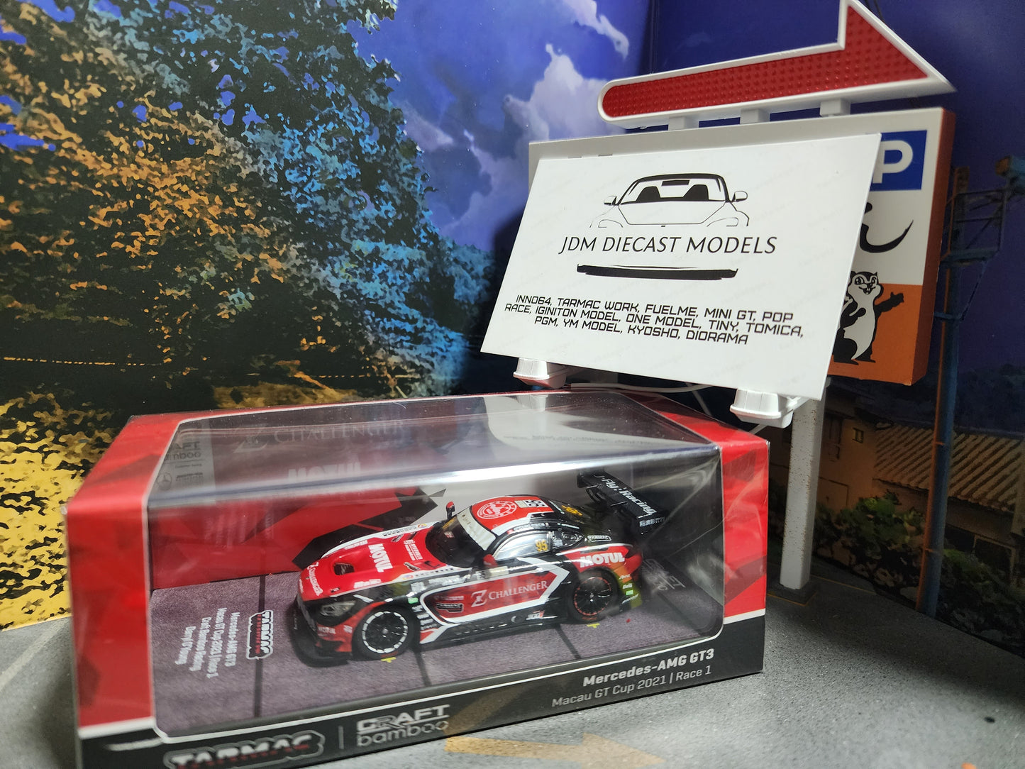 Tarmac Works Mercedes-AMG GT3 Macau GT Cup 2021 Bamboo Racing Race 1 Darrel O'Young
