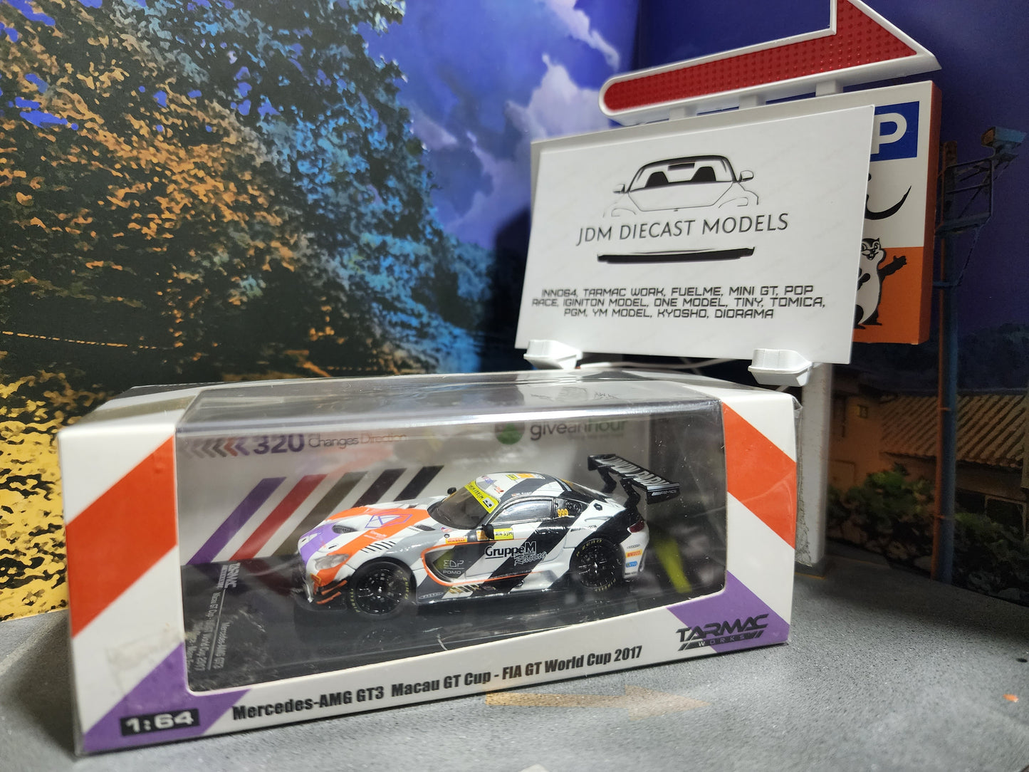 Tarmac Works Mercedes-AMG GT3 Macau GT Cup FIA World Cup 2017 3rd Place 432 pcs made