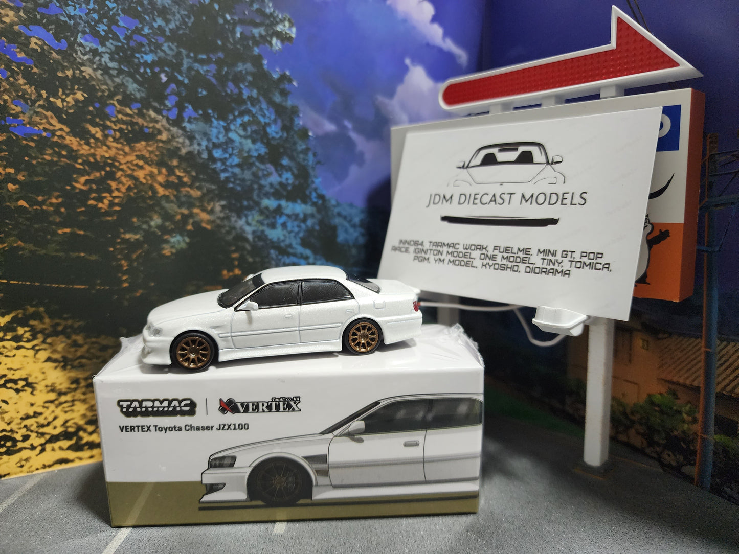 Tarmac Works Vertex Toyota Chaser JZX100 White