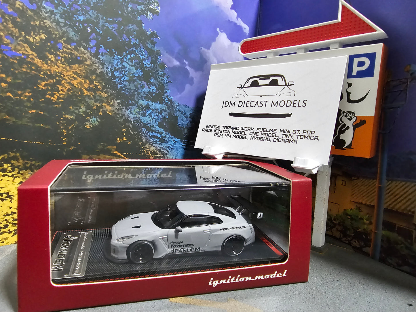 Ignition Model Nissan Skyline Pandem R35 GT-R Matte Gray IG1749