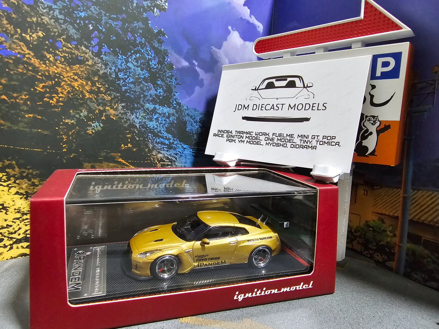 Ignition Model Nissan Skyline Pandem R35 GT-R Gold IG1744