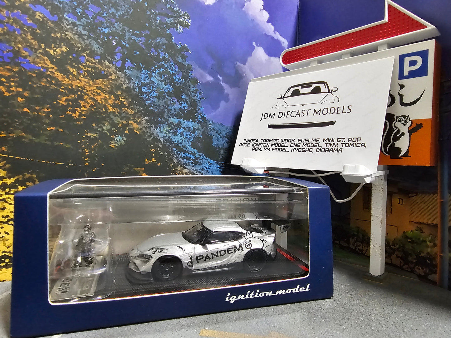 Ignition Model PANDEM Supra (A90) Silver With Mr. Miura IG2338