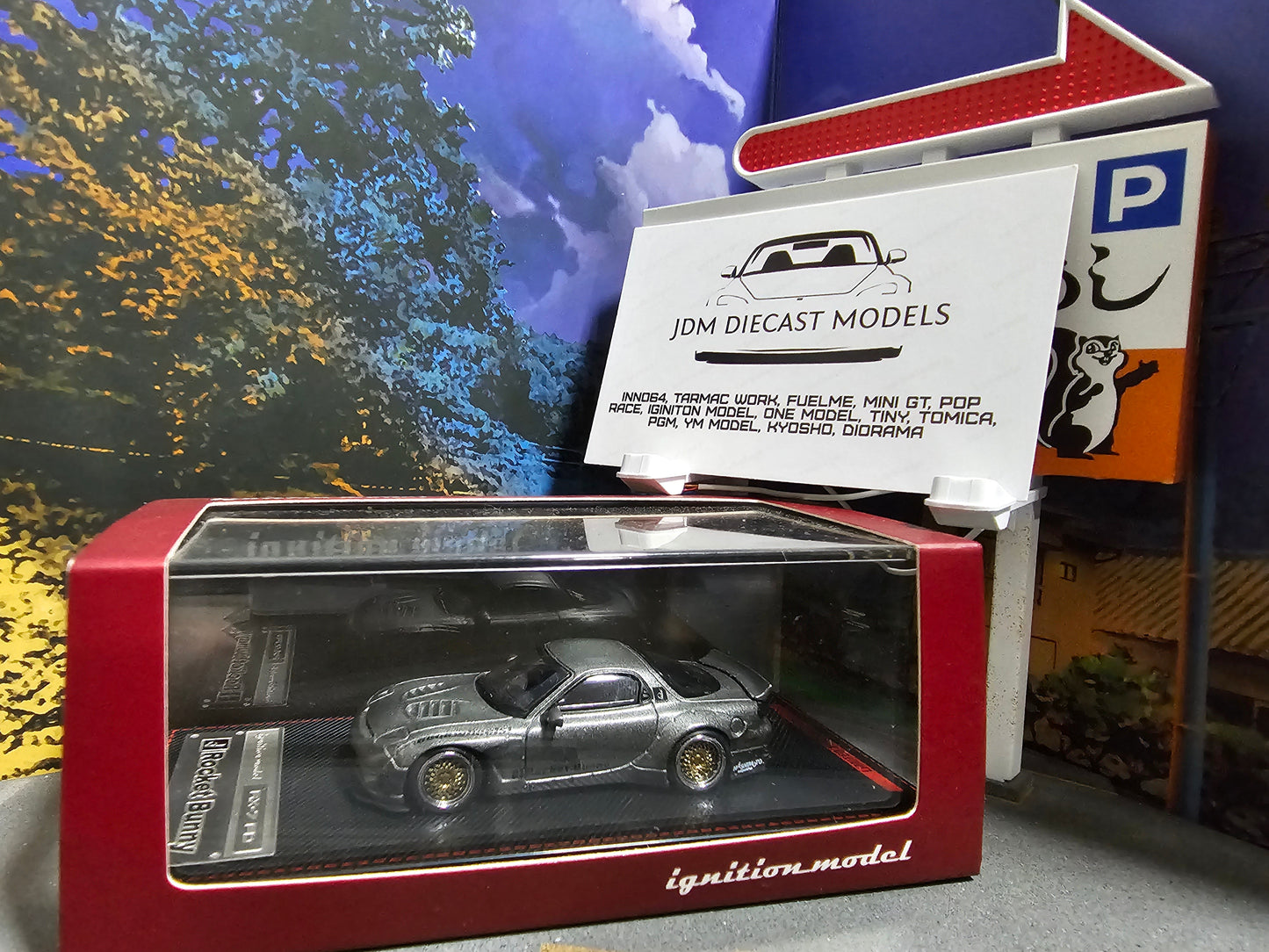Ignition Model Rocket Bunny RX-7 (FD3S) Titanium Gray IG1743 Singapore Diecast Exclusive