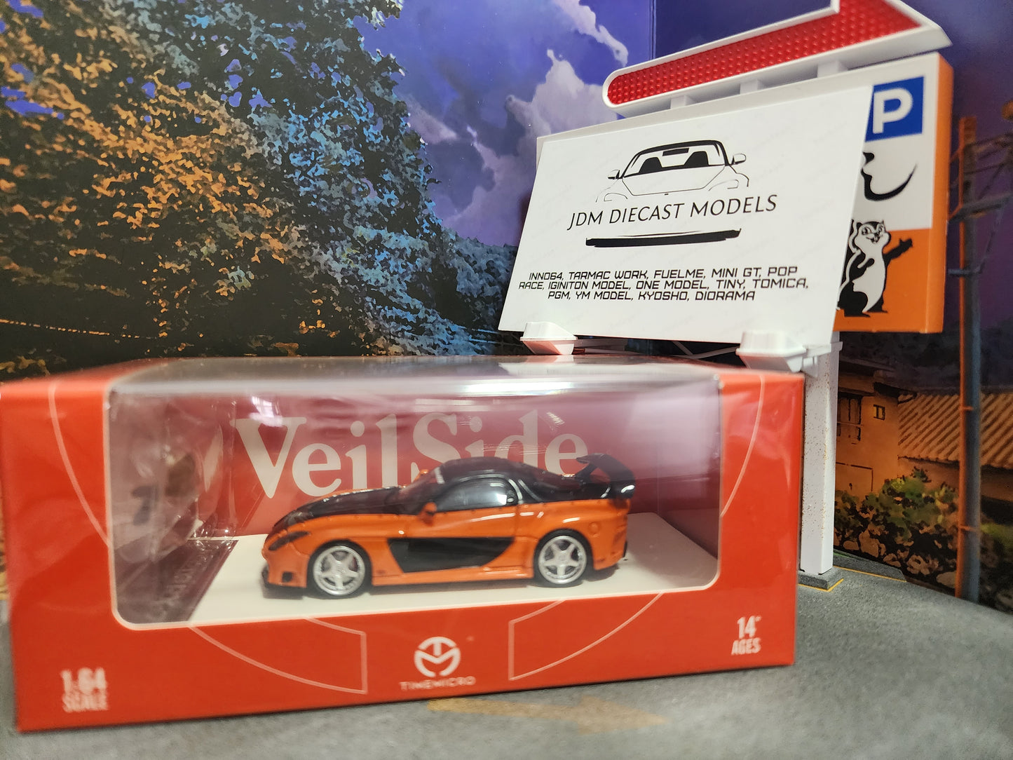 TimeMicro Mazda RX-7 Veilside with Han Figure Fast and Furious