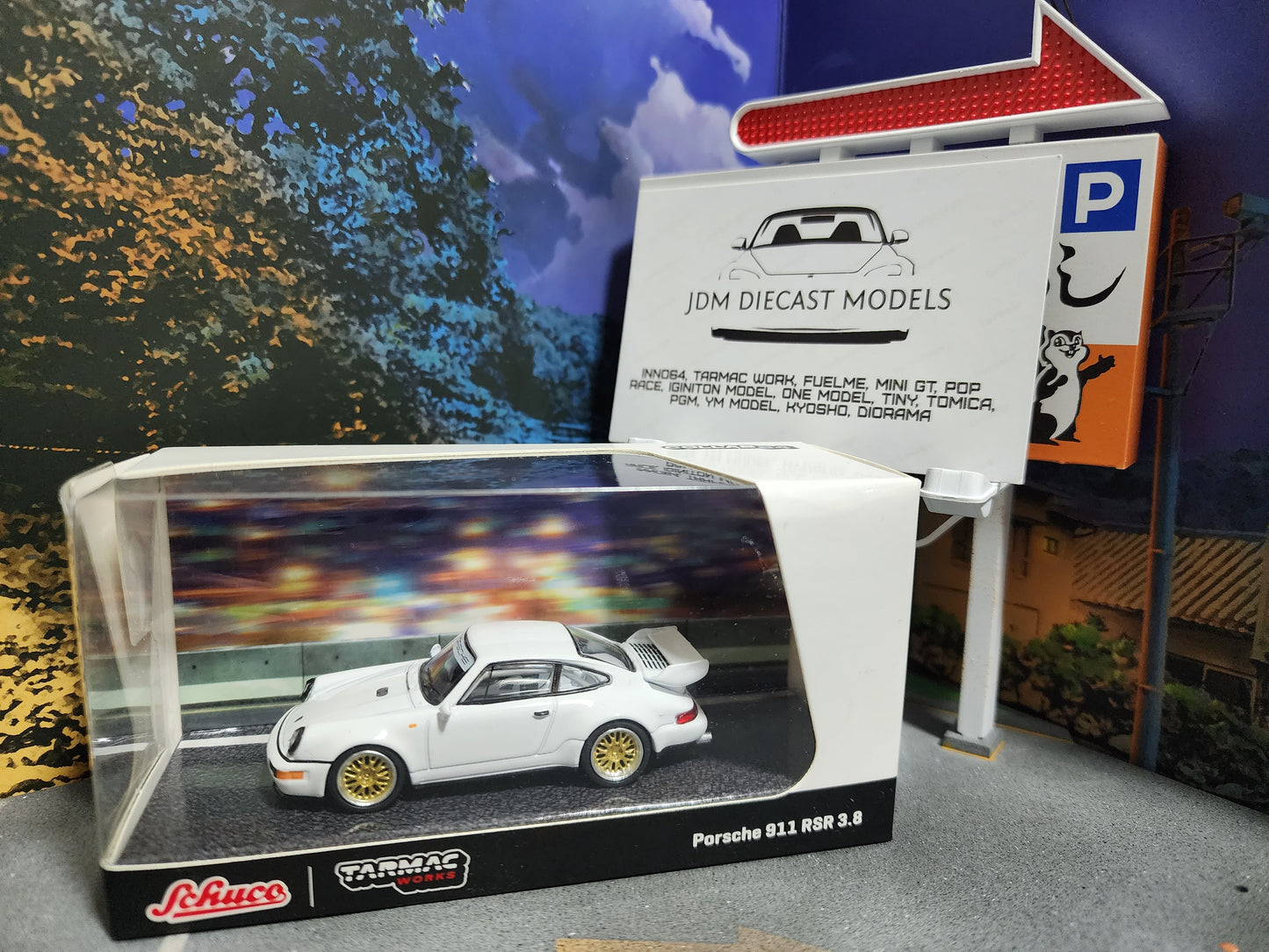 Tarmac Works x Schuco Porsche 911 RSR 3.8 White