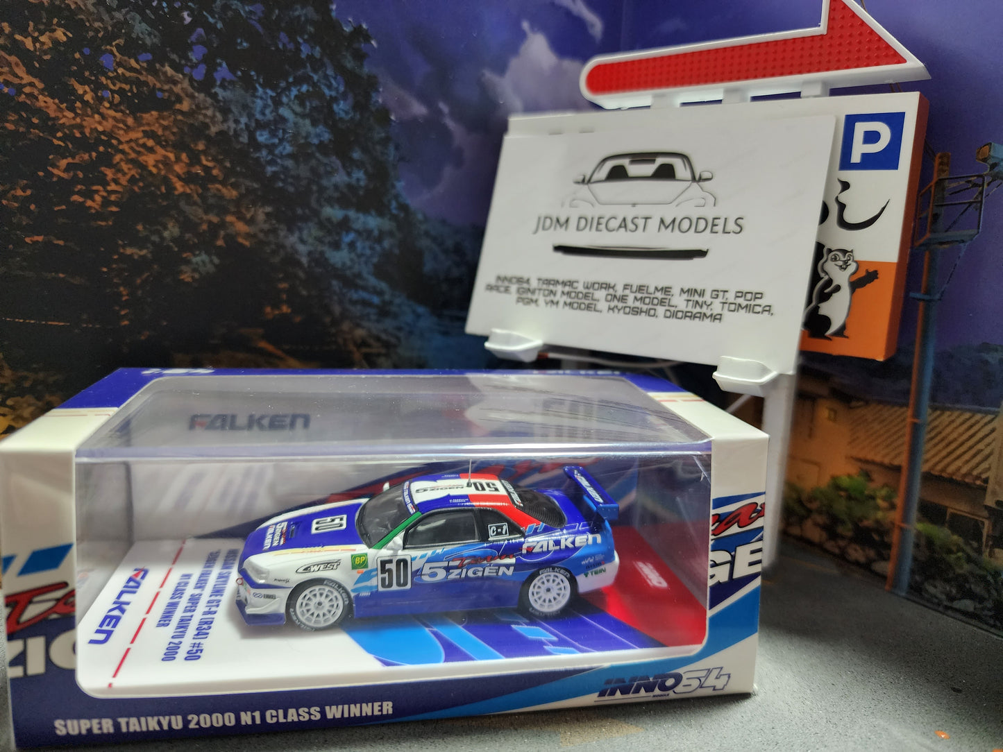 Inno64 Nissan Skyline GT-R R34 #50 "5ZIGEN FALKEN" Super Taikyu 2000 N1 Class Winner IN64-R34-5ZFALl