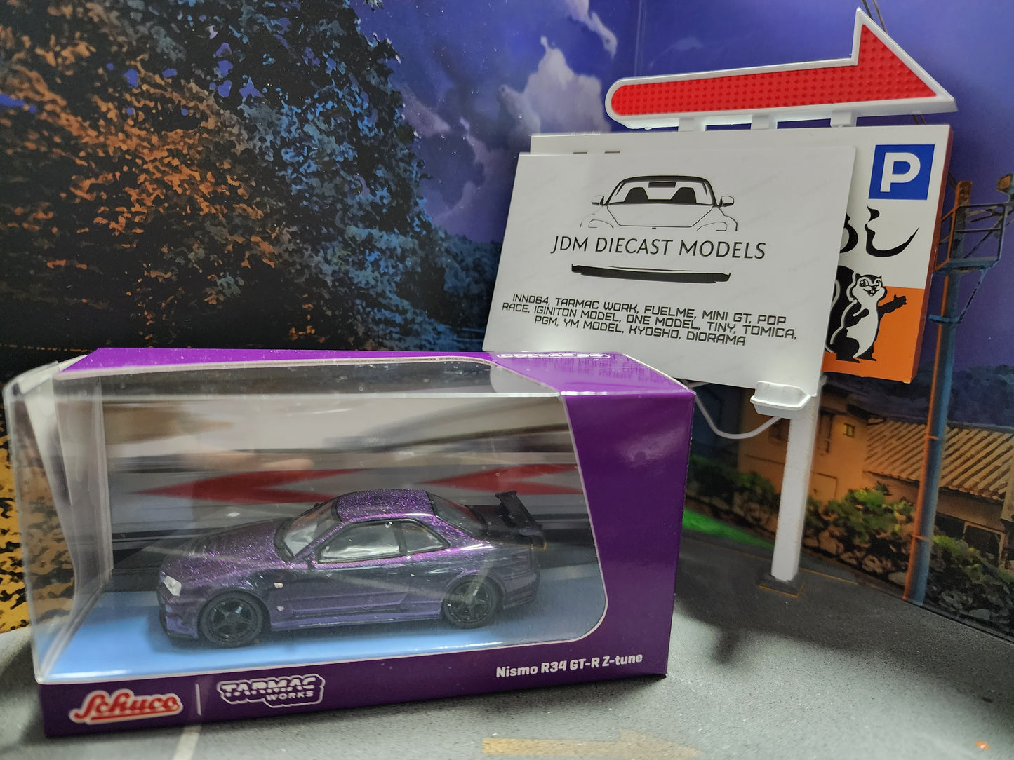 Tarmac Works * Schuco Nissan Skyline GT-R R34 Z-Tune Nismo Midnight Purple II