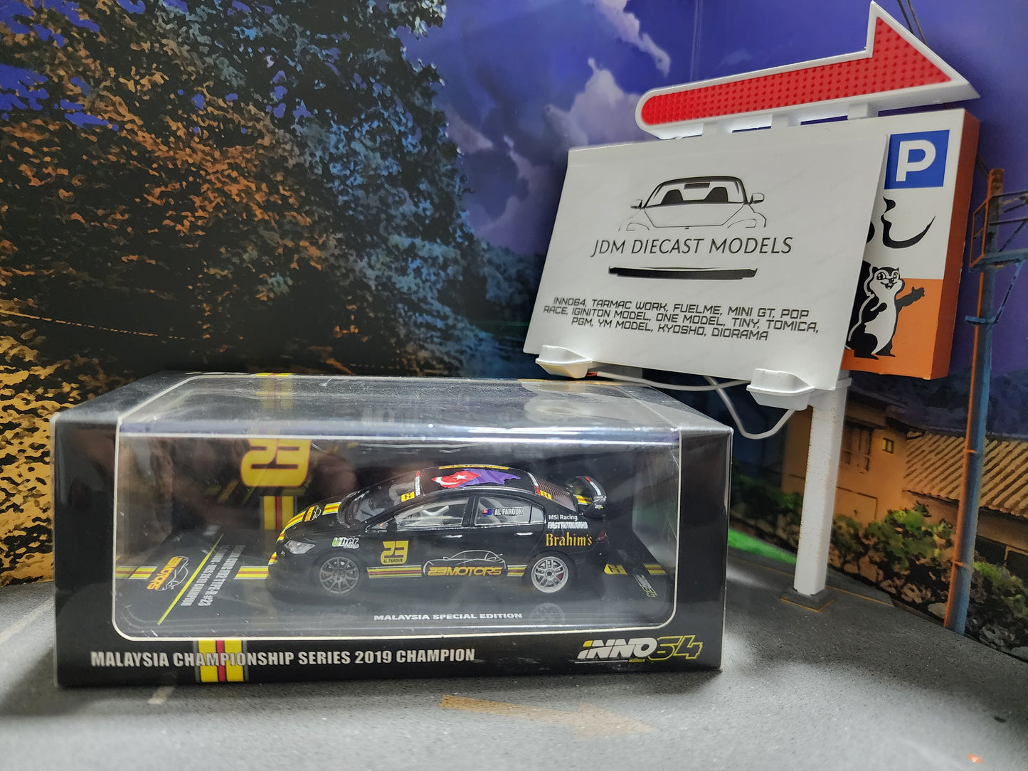 Inno64 Honda Civic Type-R FD2 #23 Malaysia Championship Series 2019 Champion Al Farouk Special Edition IN64-FD2-MCSMS