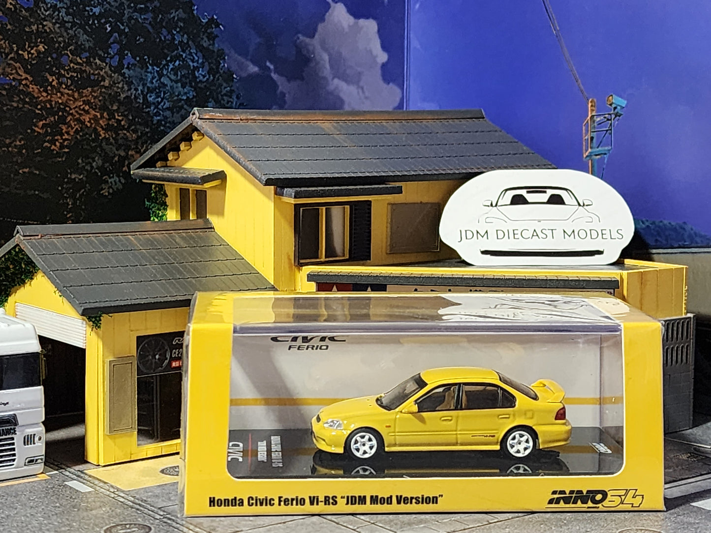 Inno64 Honda Civic Ferio Vi-RS JDM Mod Version Phoenix Yellow IN64-EKS-YEL