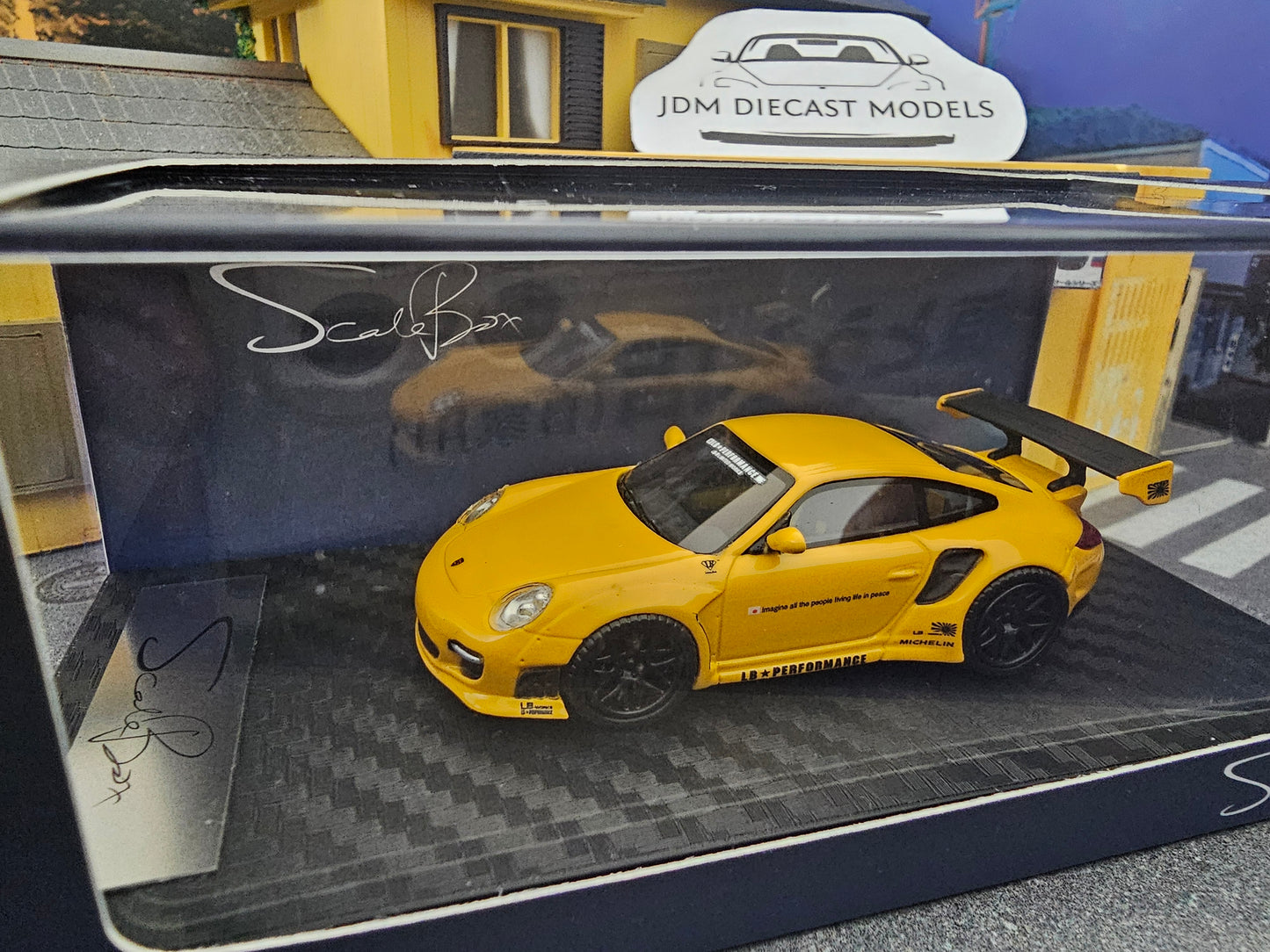MCE 1/64 Liberty Walk LB Works Porsche 911 997 Yellow