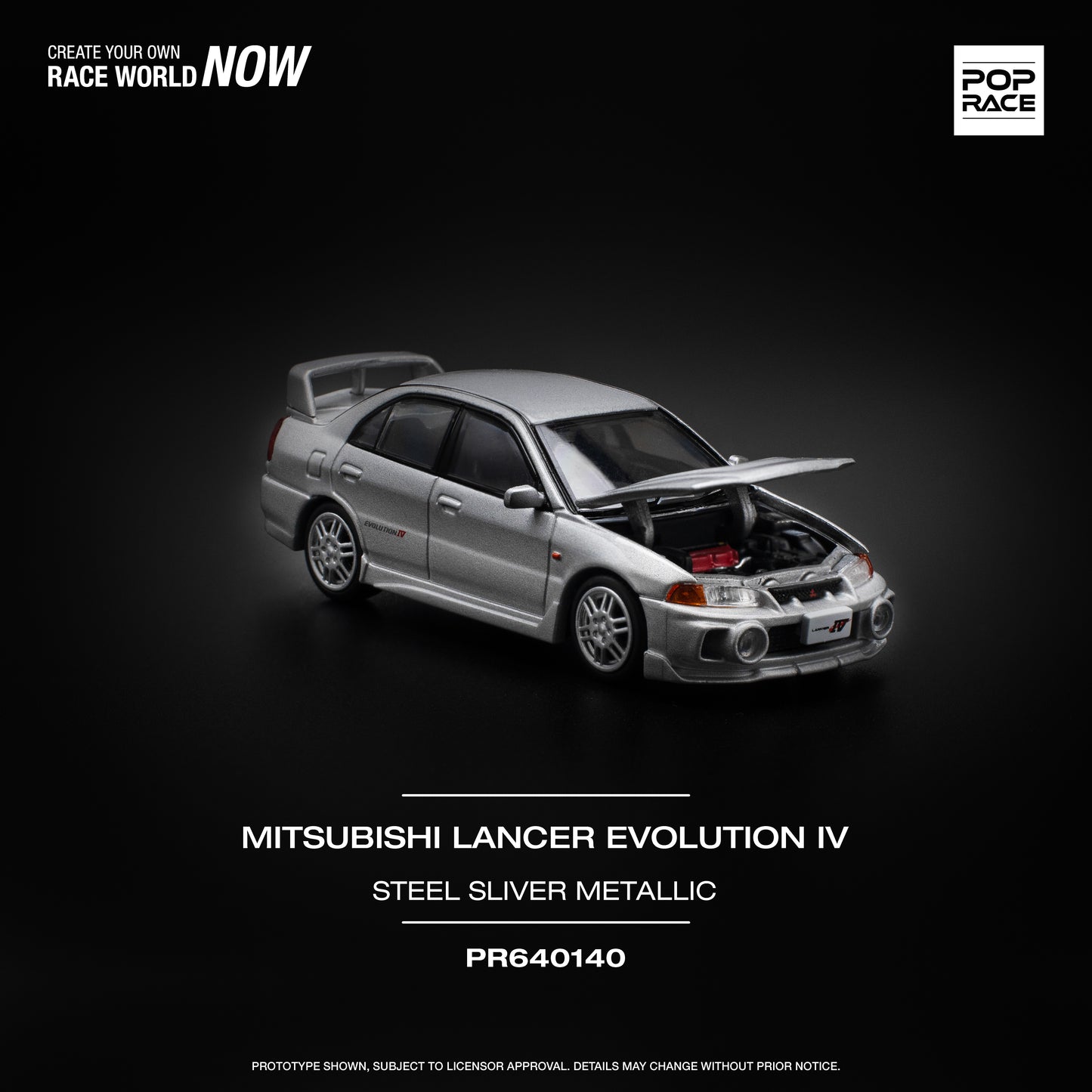 Preorder PopRace 1/64 Skyline Yaris DBX Lancer Evolution IV