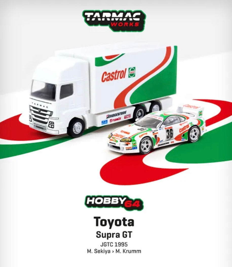 Tarmac Works Toyota Supra GT JGTC 1995 M. Sekiya/ M. Krumm with Truck Packaging JTCC