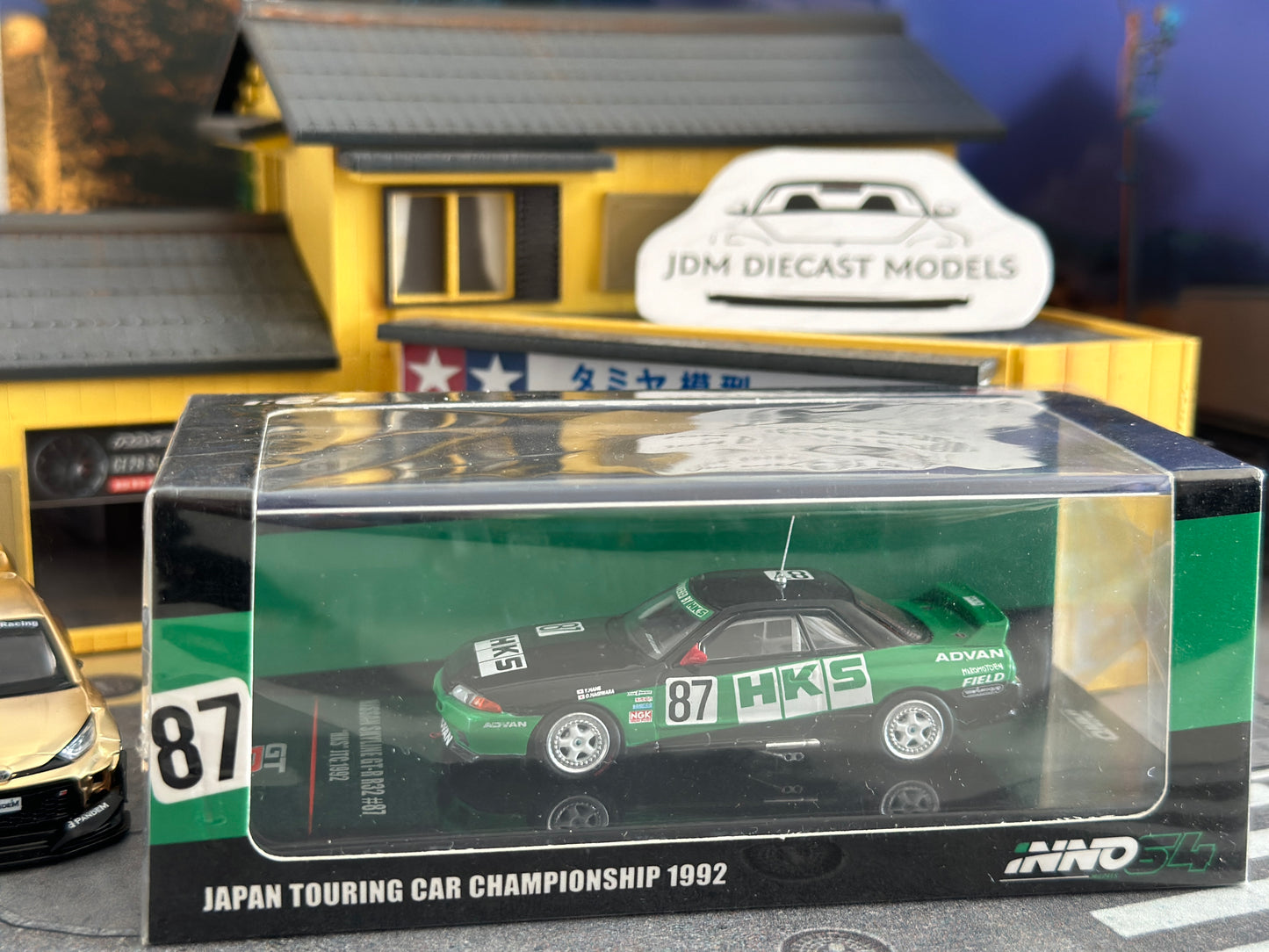 INNO64 1/64 NISSAN SKYLINE GT-R R32 #87 HKS JTC 1992 Very Rare