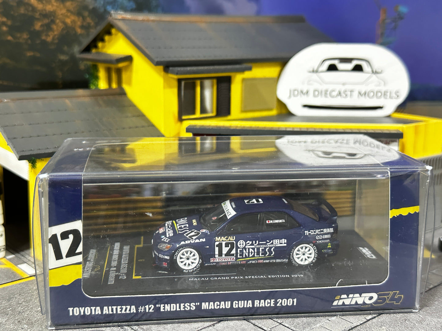 Inno64 Toyota Altezza RS200 #12 Endless Macau Guia Race 2001 M. Kinohita IN64-MGP19-RS200