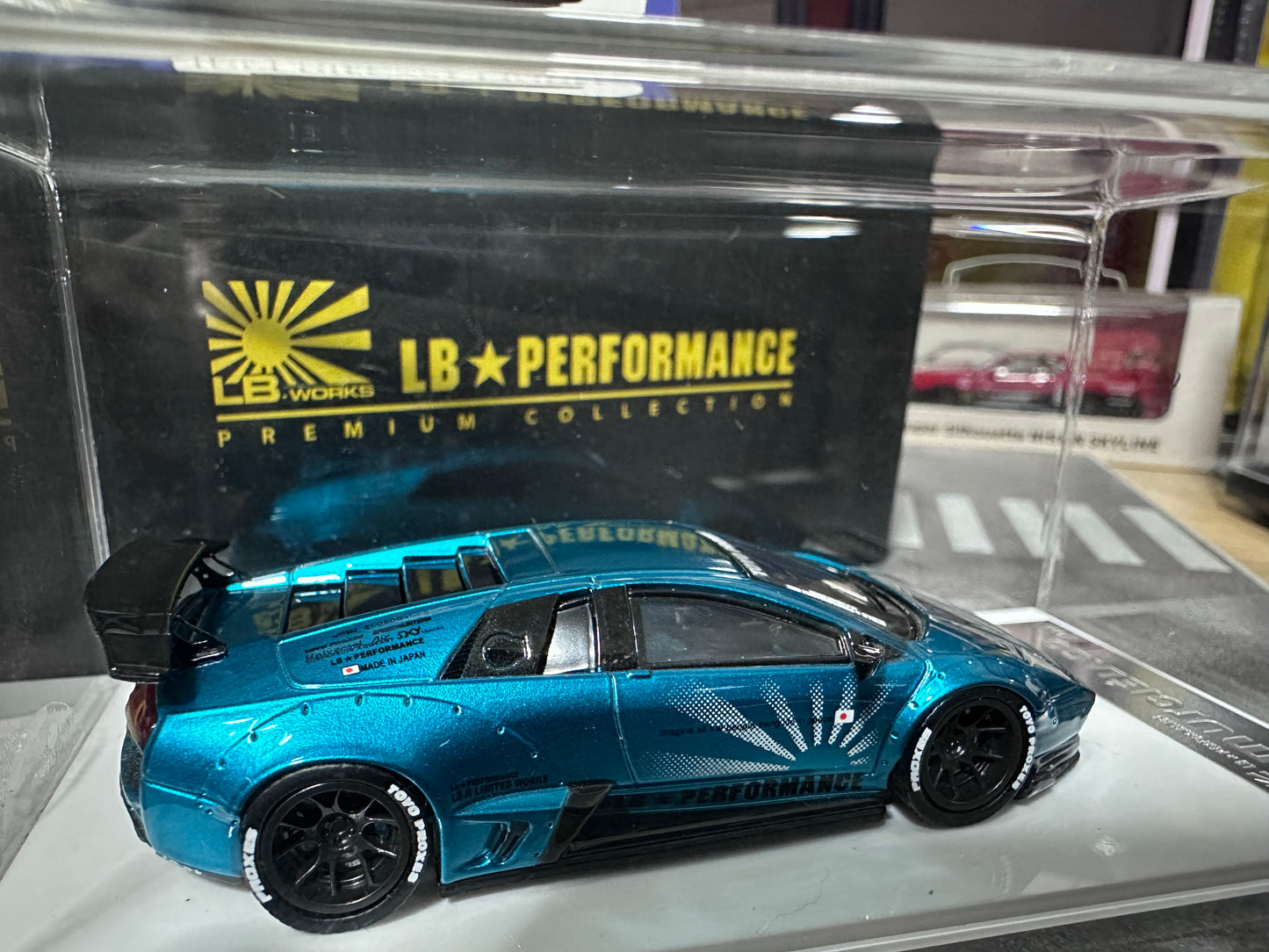 LB PERFORMANCE 1:64 LIBERTY WALK LB-WORKS Murcielago LP670 40th Anniversary Blue Resin Rare 018/999pcs