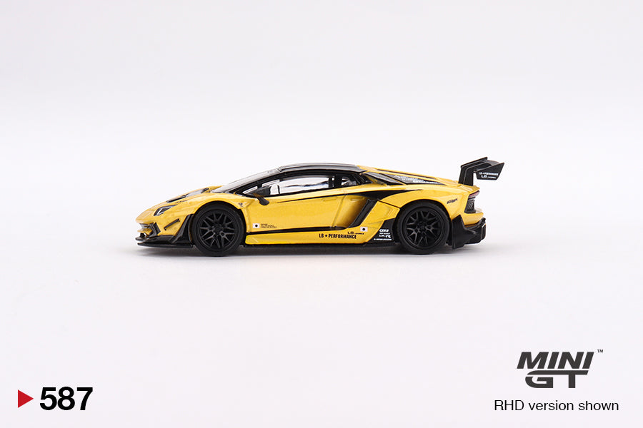 Mini GT LB★WORKS Lamborghini Aventador Limited Edition Yellow 2023 587 Hong Kong Toycar Salon Exclusive MGT00587 MiniGT