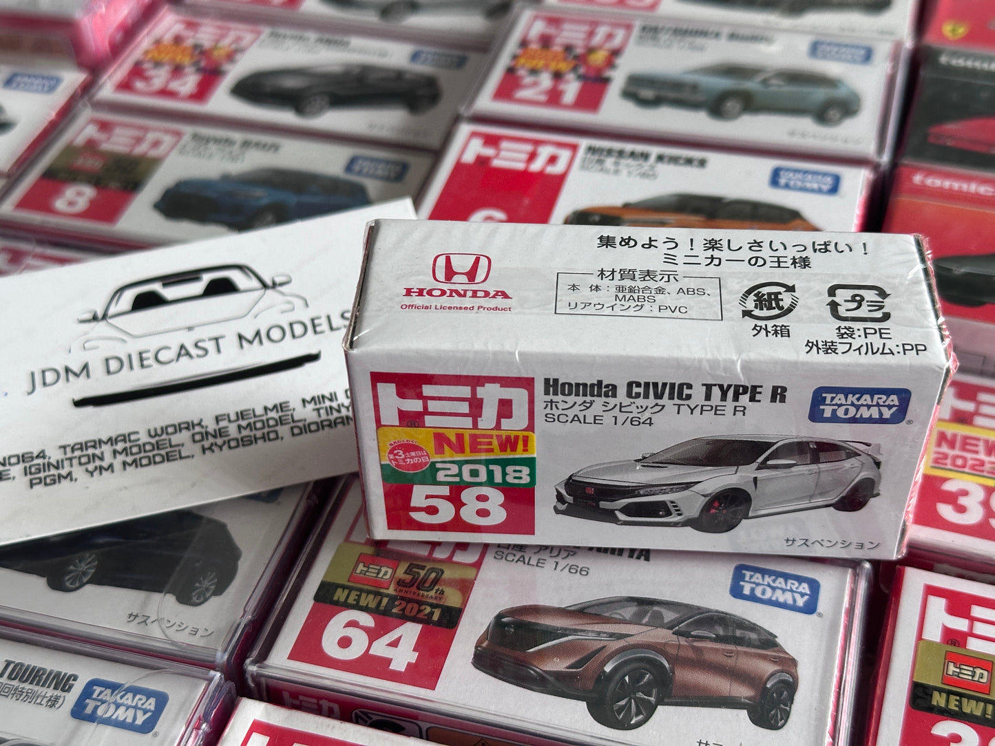 Takara Tomy Tomica No. 58 Honda Civic Type R FK8 White 2018 First Release