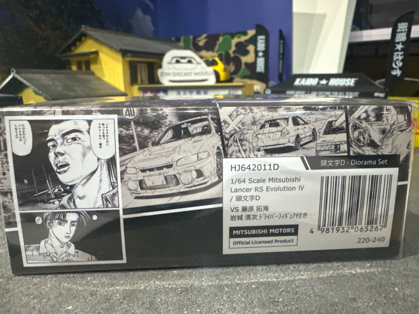 Hobby Japan Mitsubishi Lancer RS Evolution IV Initial D VS.Takumi Fujiwara w/Seiji Iwaki Figure