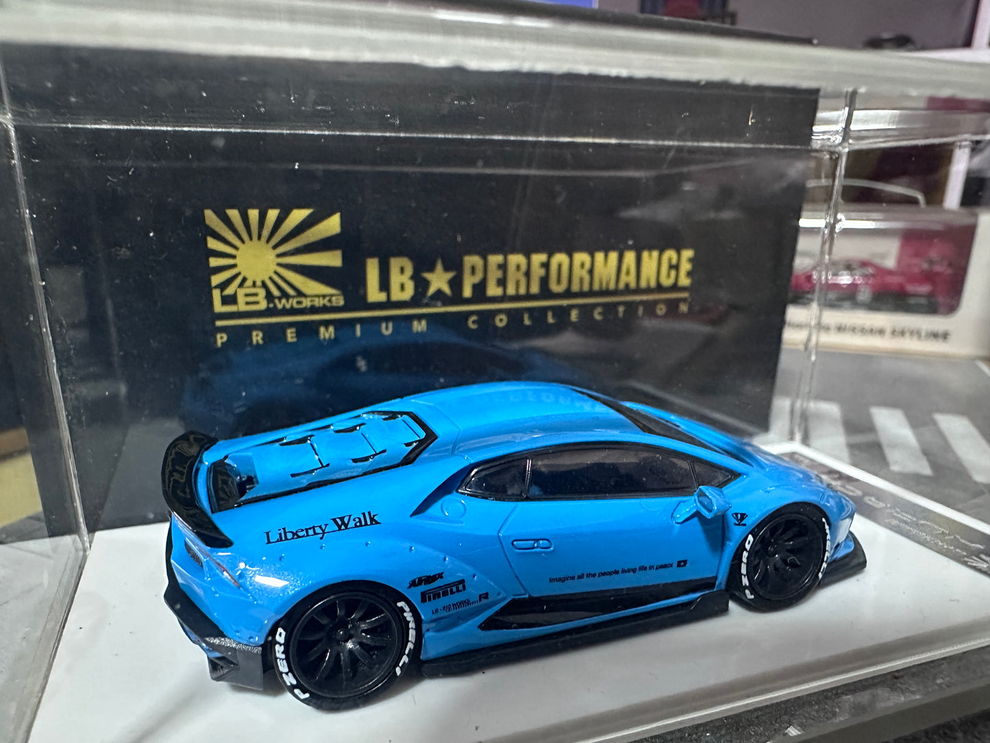 LB PERFORMANCE 1:64 LIBERTY WALK LB-WORKS Huracan LP610 Blue Resin