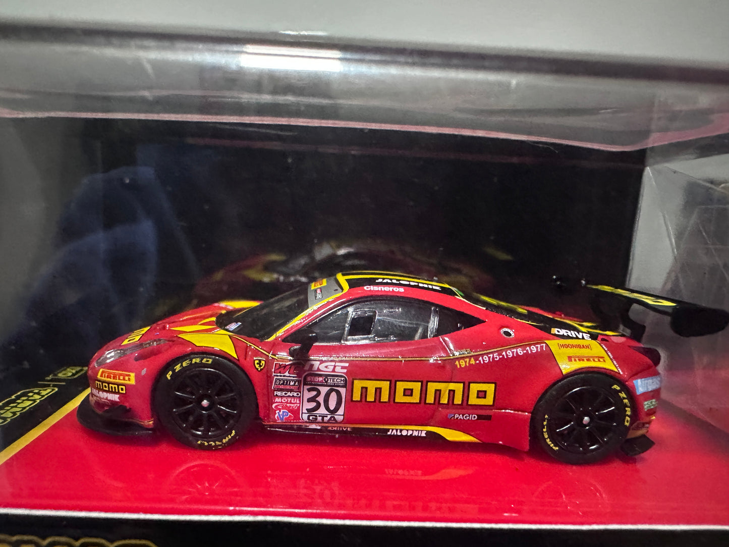 Tarmac Works Ferrari 458 Italia GT3 2013 Pirelli World Challenge 2015 H. Cisneros