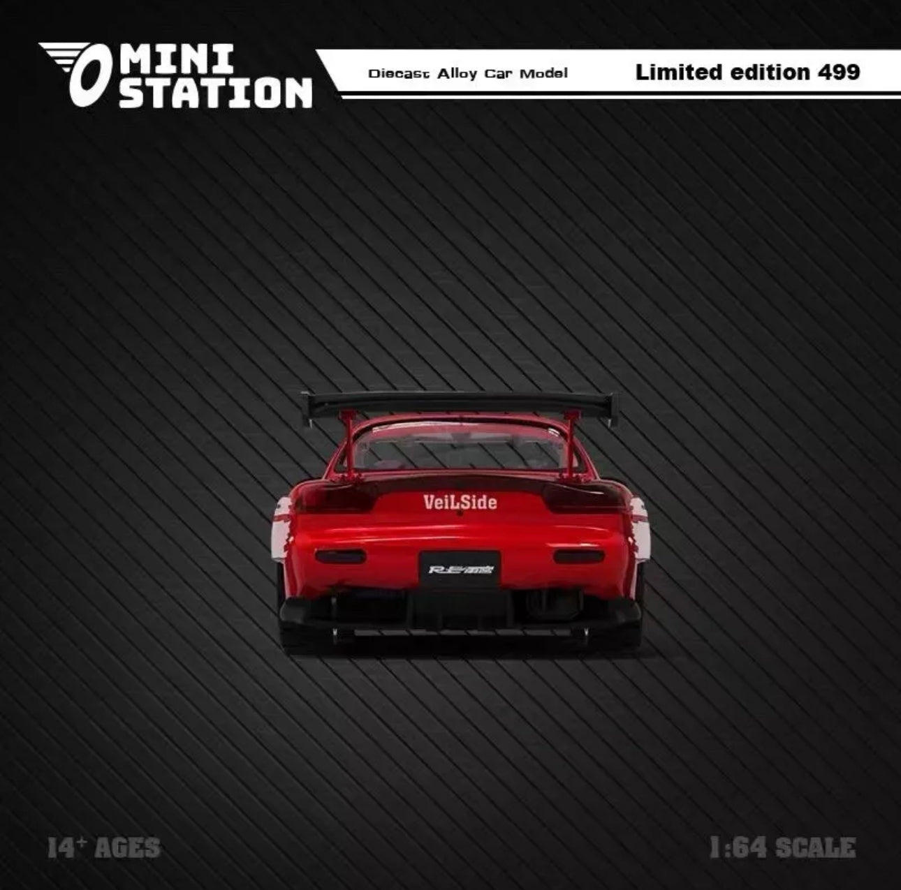 Mini Station Dom’s Red Mazda RX-7 Fast & Furious with figure