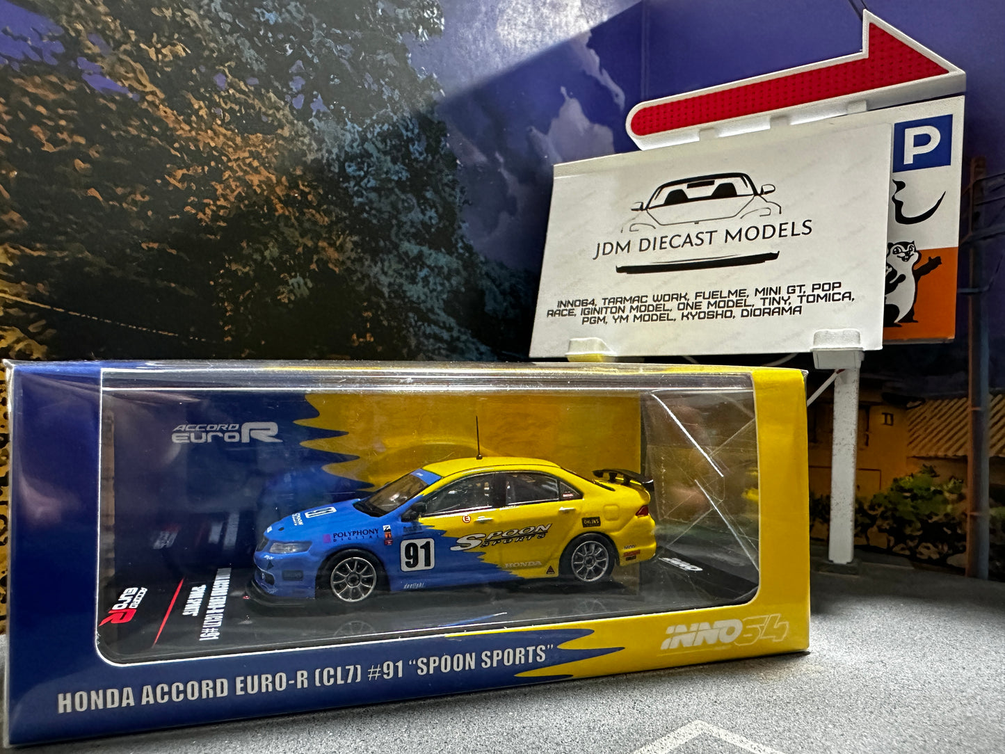 Inno64 Honda Accord Euro-R CL7 #91 Spoon Sports IN64-CL7-SP