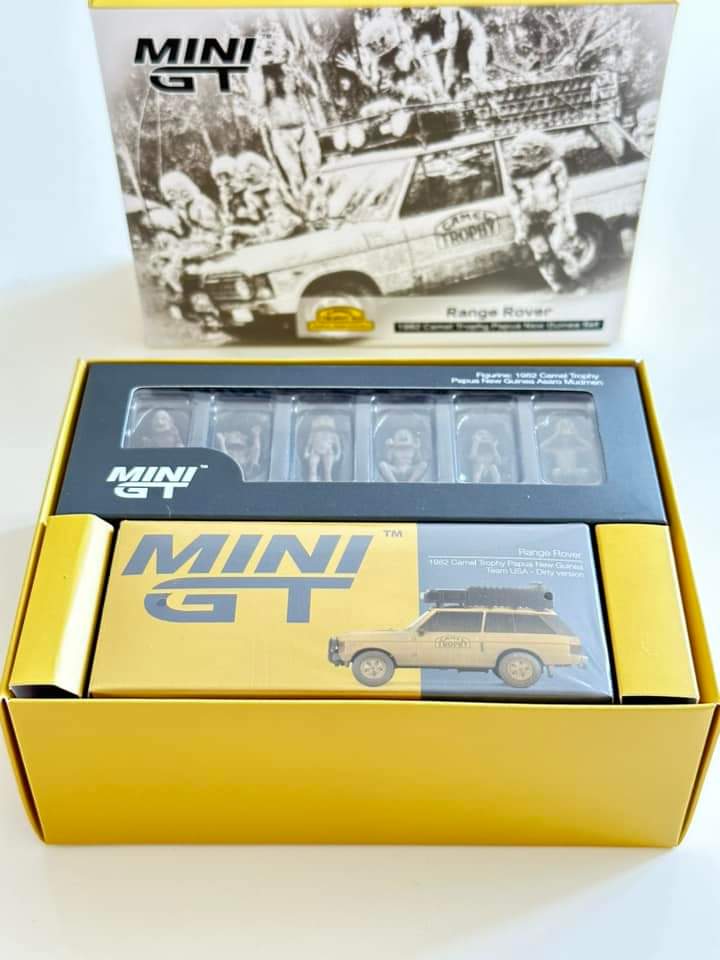 MiniGT Range Rover 1982 Camel Trophy Papua New Guinea Set