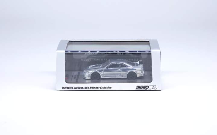 Inno64 Nissan Skyline GT-R (R33) Nismo 400R "1st Shot Prototype" Malaysia Diecast Expo 2022 Member My64 Exclusive Raw Chrome