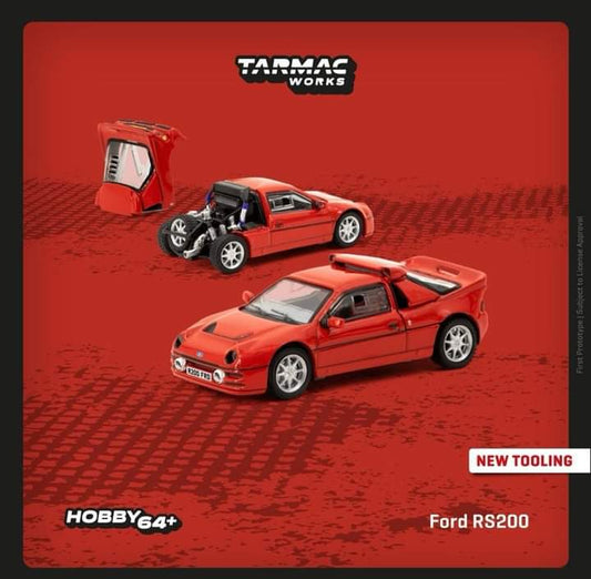 Tarmac Works T64PR-001-RE Ford RS200 Red