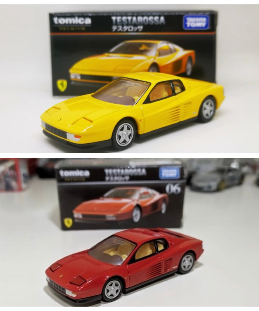Takara Tomy Tomica Premium Ferrari Testarossa Red 06 Yellow Online Store Exclusive Set