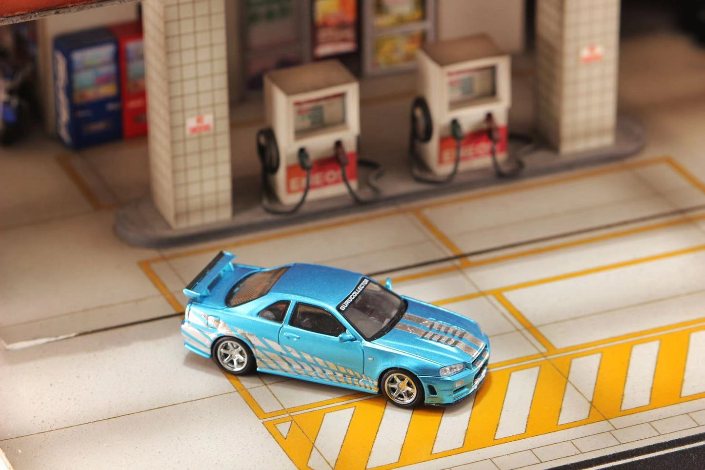 Stance Hunters Skyline GT-R R34 Z-tune Gurucollector Chrome Blue