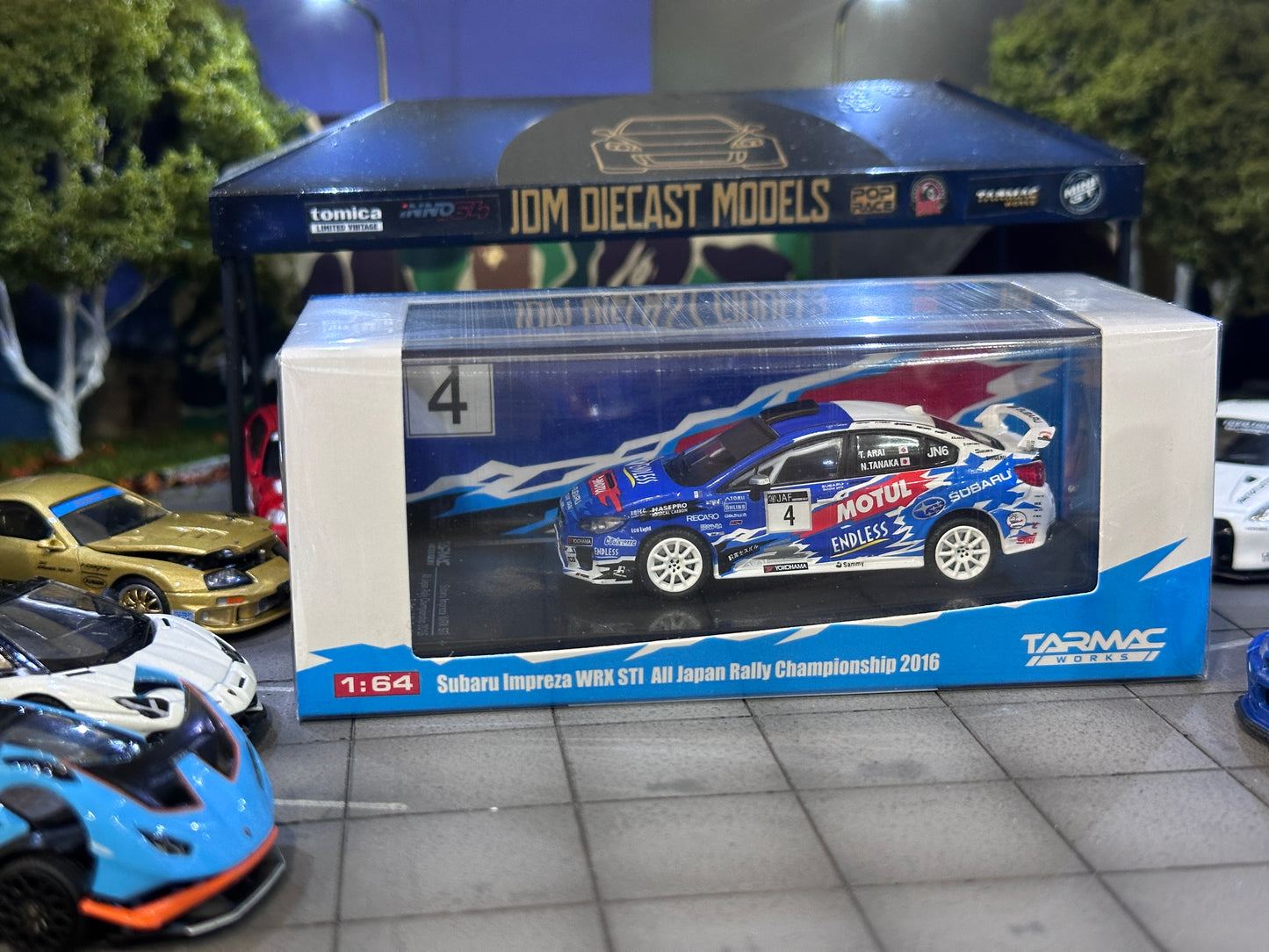 Tarmac Works Subaru Impreza WRX STI Japanese Rally Championship 2016 T. Arai N. Tanaka T64-016-JRC Motul Endless