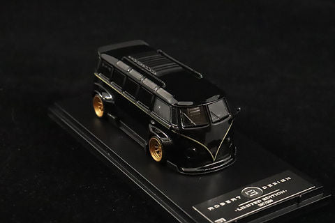 Inspire Model Volkswagen Kombi Camper Van Black and Green Robert Design-Model