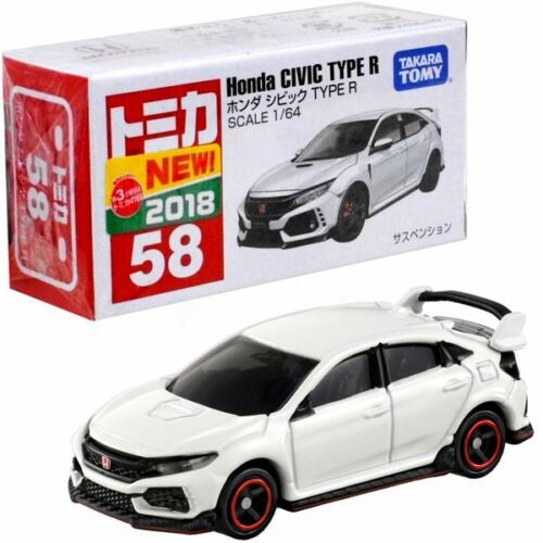 Takara Tomy Tomica No. 58 Honda Civic Type R FK8 White 2018 First Release