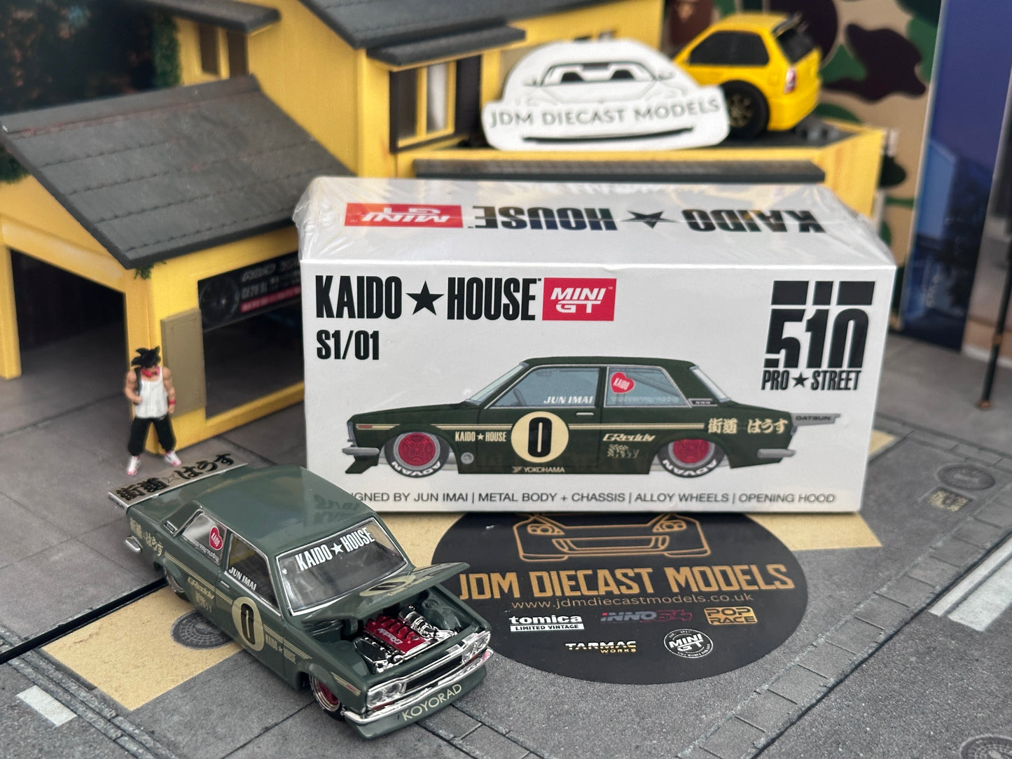Kaido House * Mini GT Datsun 510 Pro Street SK510 Green KHMG001