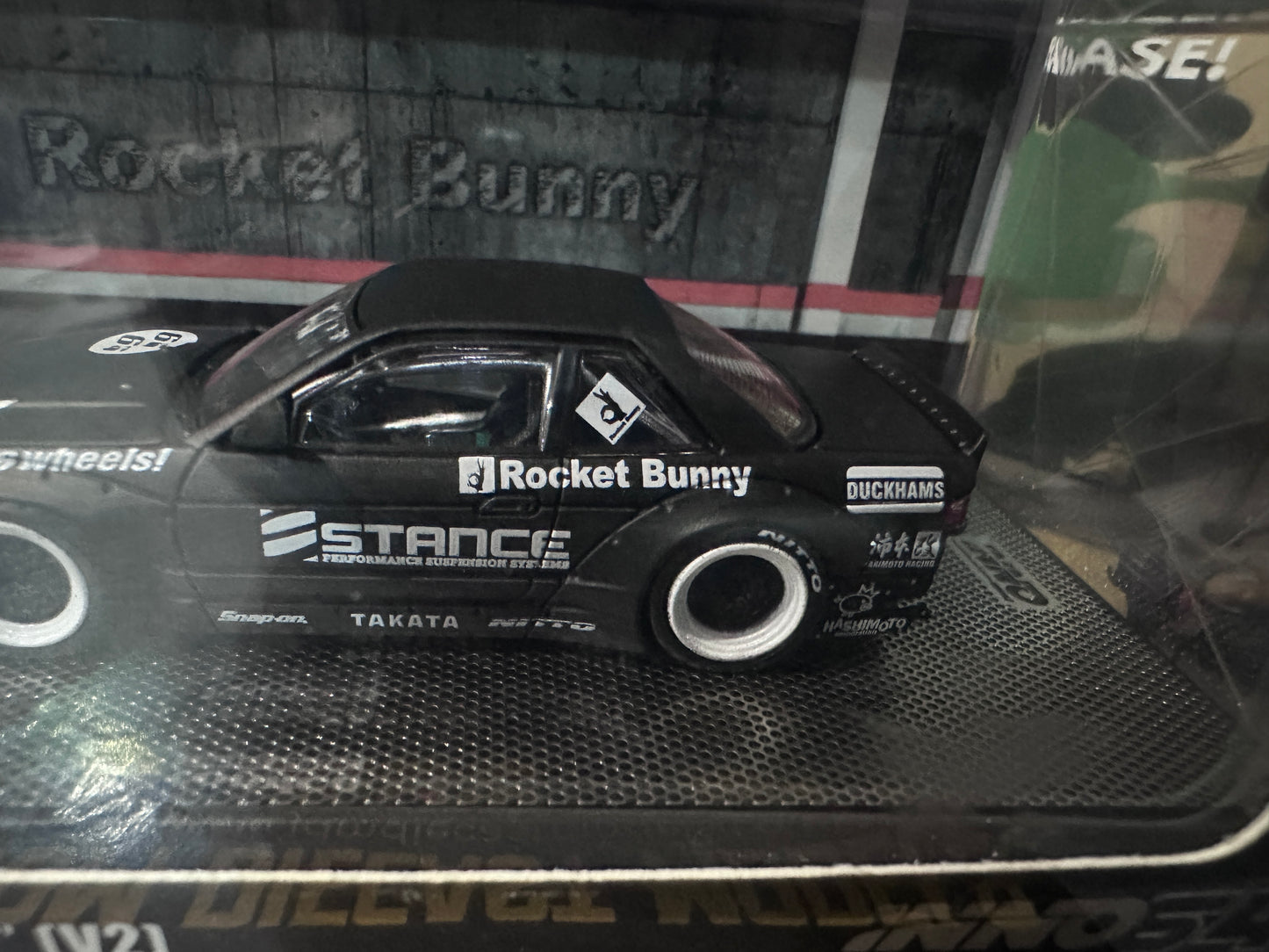 Inno64 Nissan Silvia S13 Rocket Bunny V2 - Matte Black