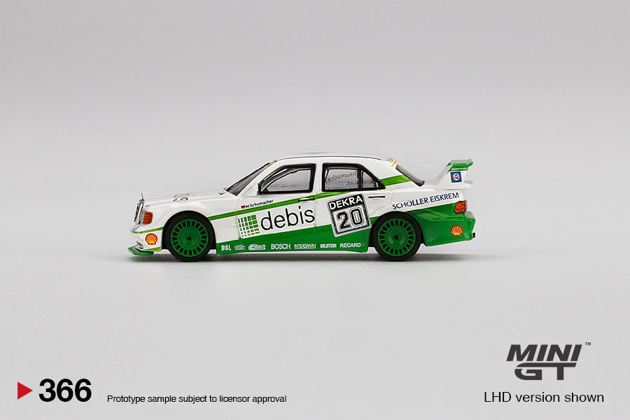 Mini GT Mercedes-Benz 190E 2.5 16 Evolution II 1991 DTM Zakspeed #20 Michael Schumacher MGT00366