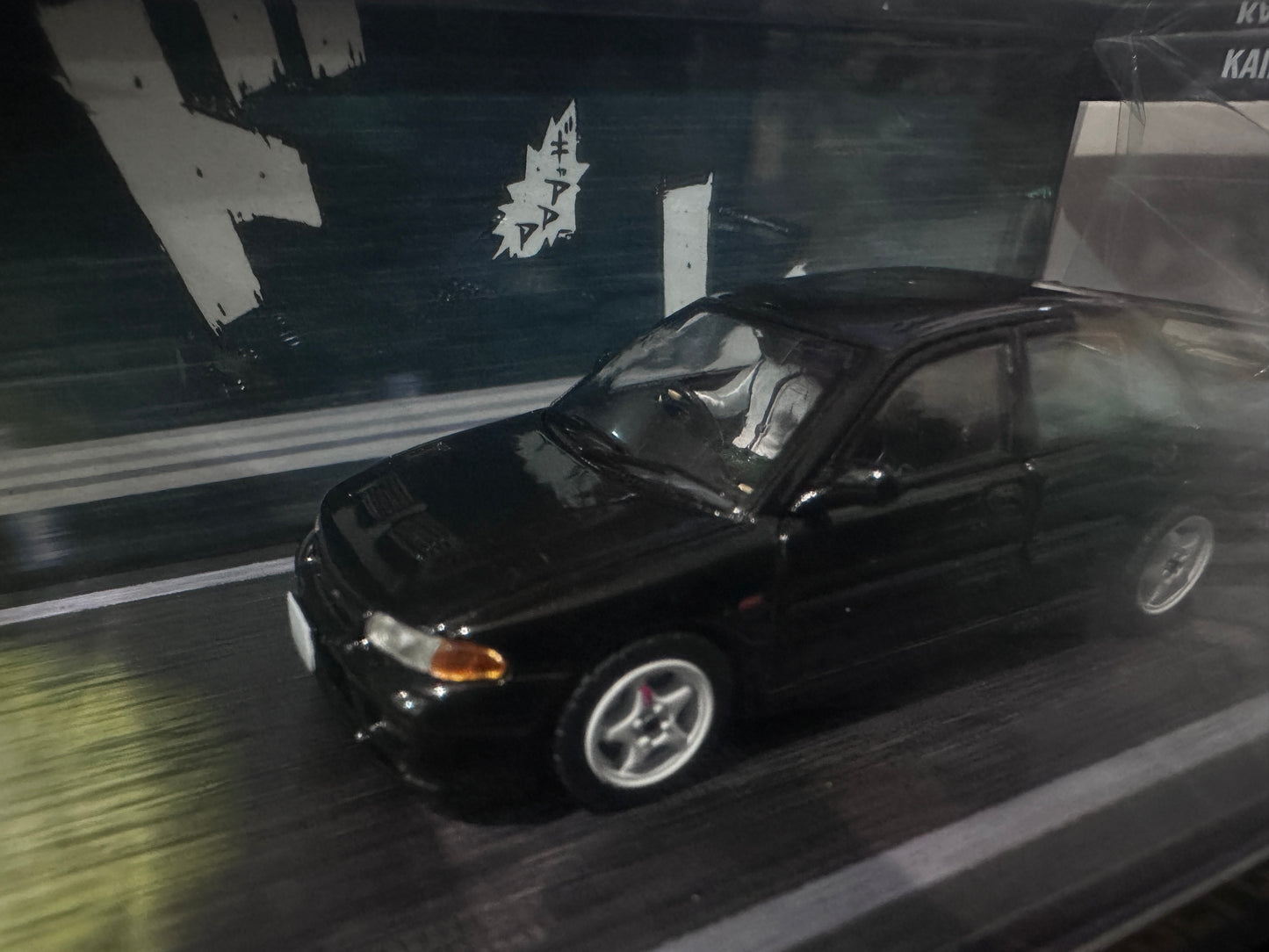 Hobby Japan Mitsubishi Lancer RS Evolution III Initial D VS.Ryosuke Takahashi w/Kyoichi Sudo Figure