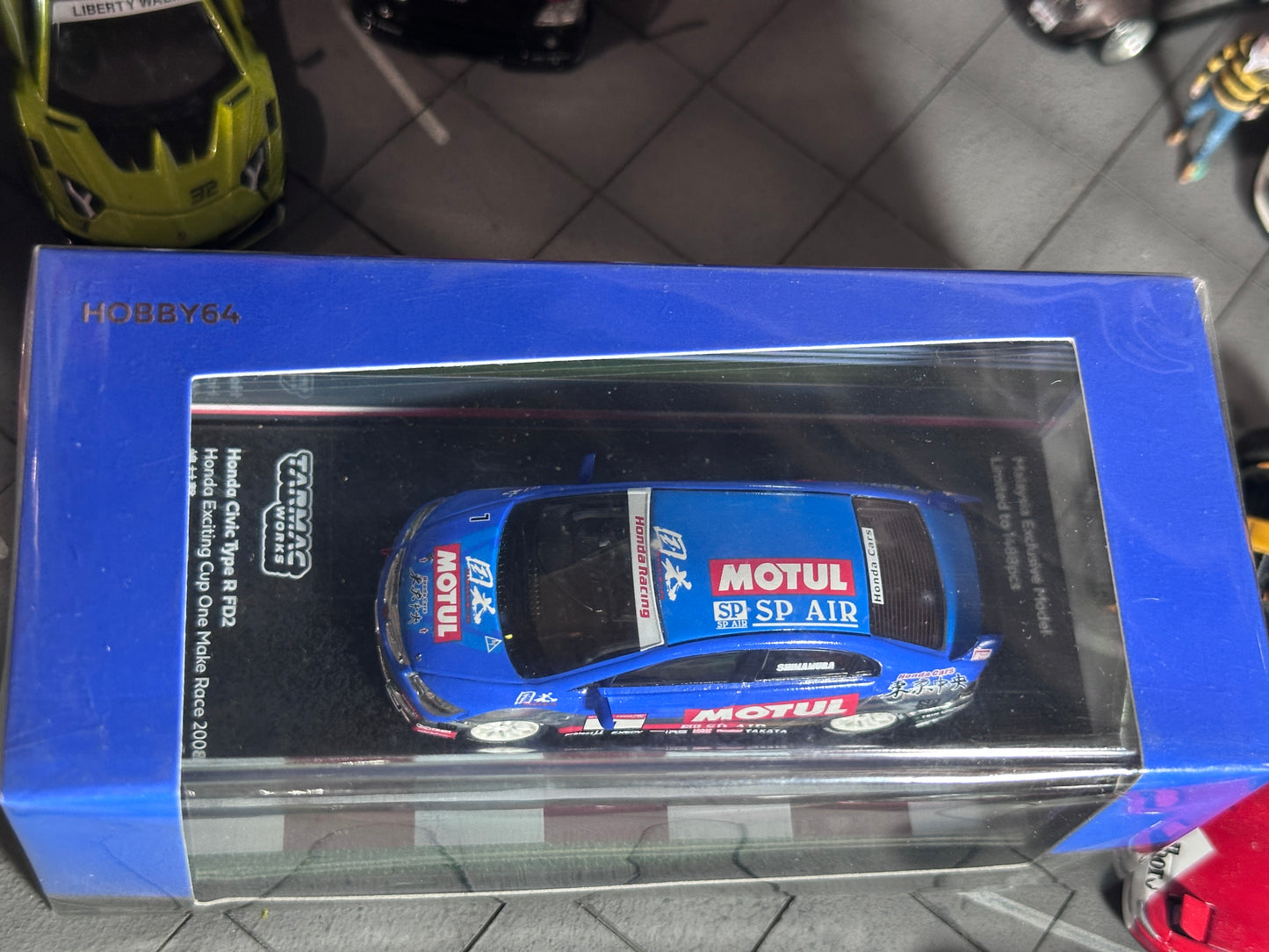 Tarmac Works 64 Honda Civic Type R FD2 Honda Exciting Cup One Make Race 2008 Malaysia Exclusive T64-018-08HEC01