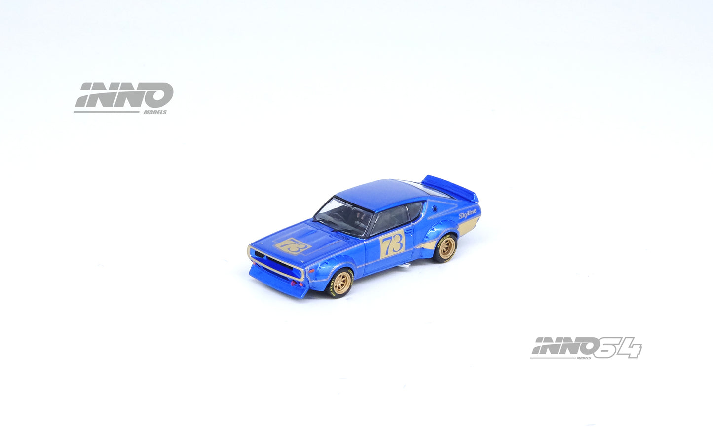 INNO 1/64 Die-cast NISSAN SKYLINE 2000 GT-R (KPGC110) Racing Concept Blue