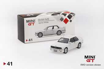 Mini GT BMW M3 (E30) Alpine White Mijo Blister Pack