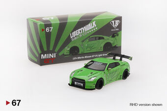 Mini GT LB★WORKS Nissan GT-R (R35) Light Green Type 1, Rear Wing Ver 1 Philippines Special Edition