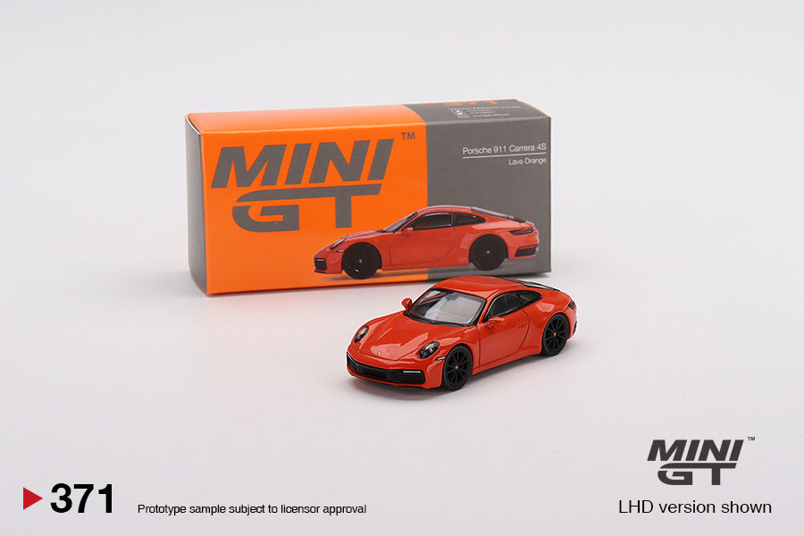 MiniGT Porsche 911 (992) Carrera 4S Lava Orange