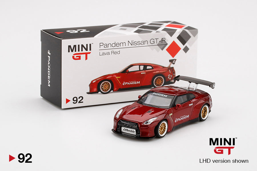 Mini GT Pandem Nissan GT-R (R35) Lava Red GT Wing MGT00092