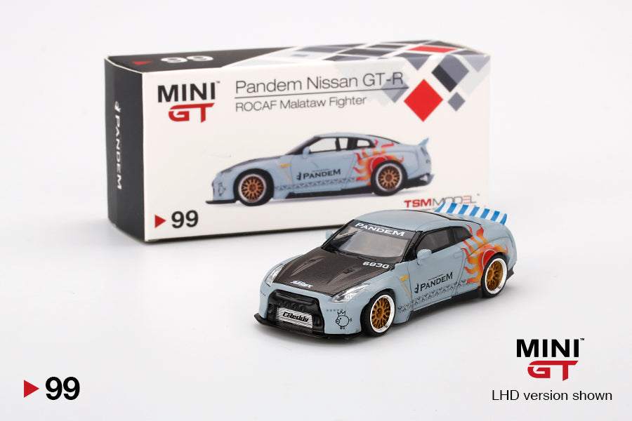 Mini GT Pandem Nissan GT-R (R35) Duck Tail ROCAF Malataw Fighter Taiwan Special Edition very Rare MGT00099