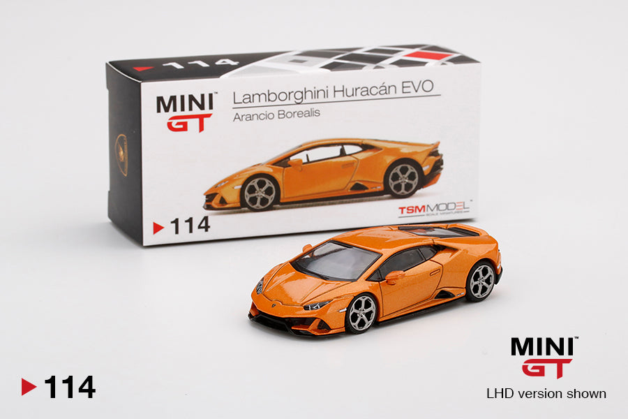 MiniGT #114 Lamborghini Huracán EVO Arancio Borealis