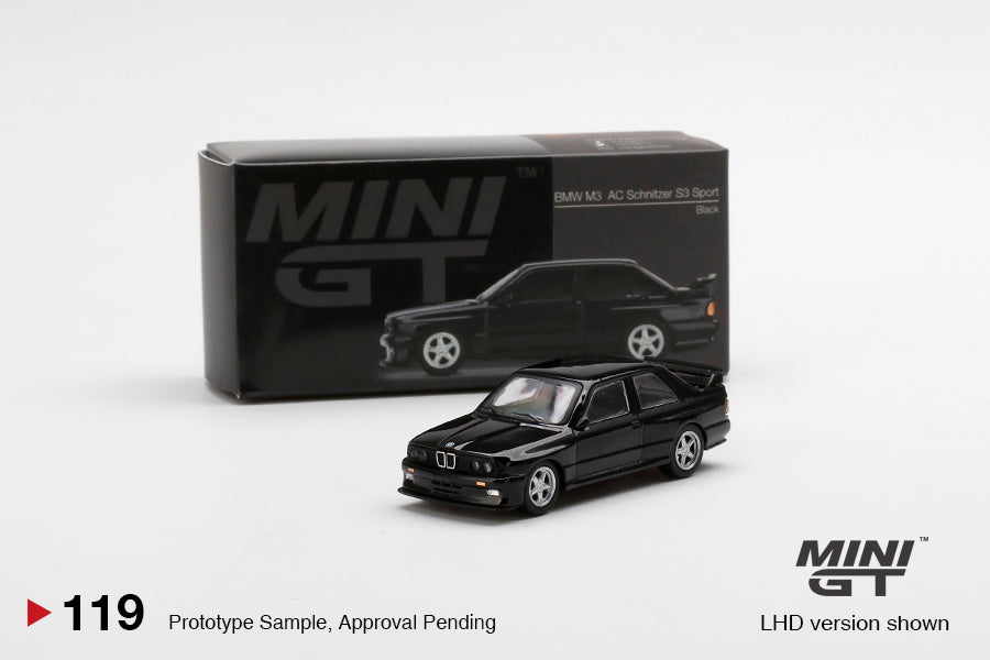 Mini GT BMW M3 AC Schnitzer S3 Sport Black Blister Mijo Pack